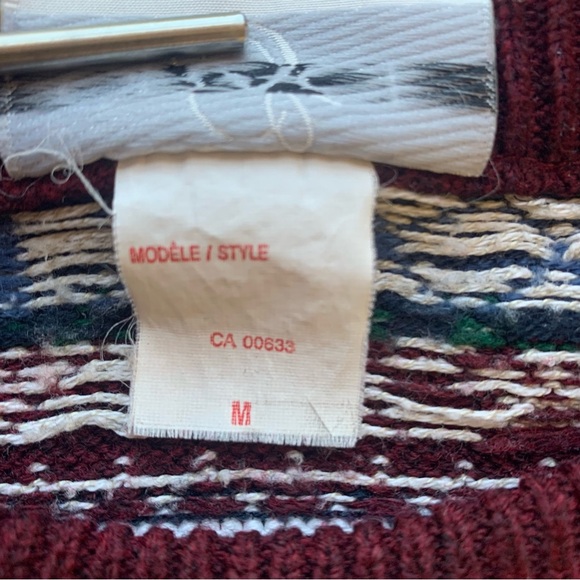 Vintage 90s Geometric Striped Sweater - Picture 7 of 7